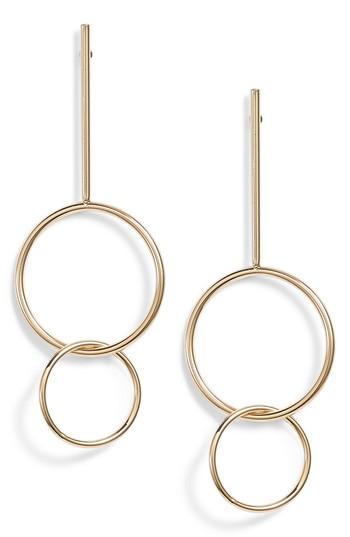 Women's Halogen Orbit Ring Linear Earrings