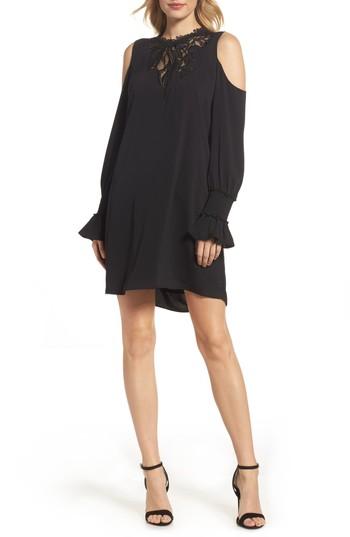 Women's Kobi Halperin Cold Shoulder Shift Dress - Black