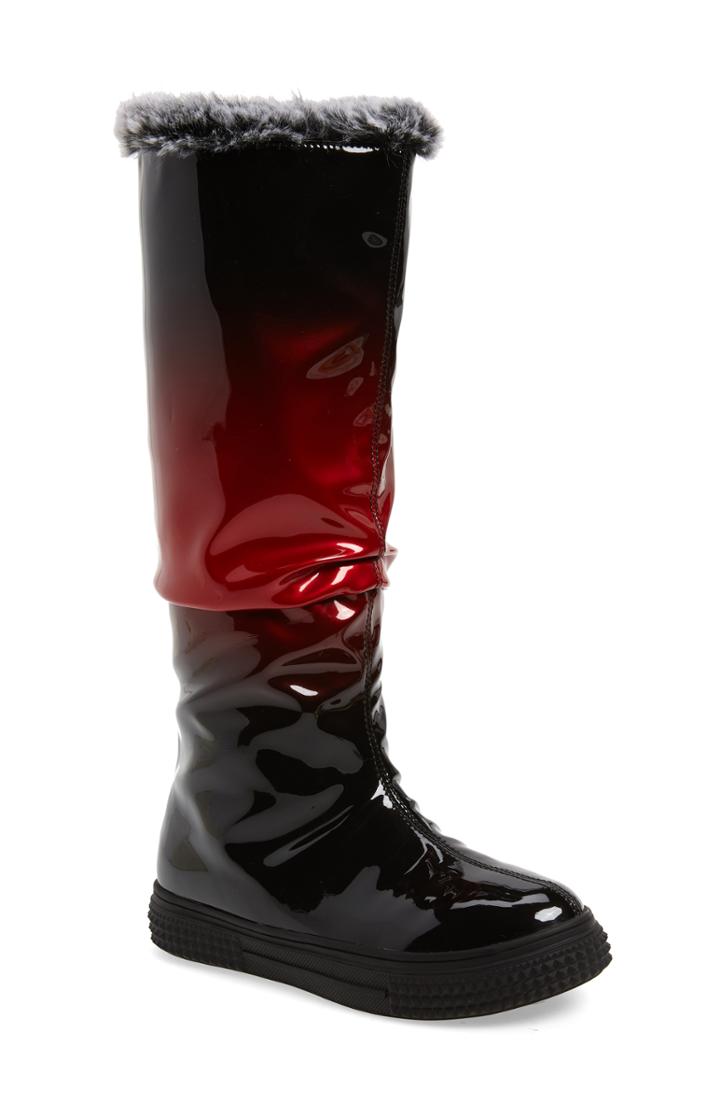 Women's Aquadiva Icon Faux Fur Lined Waterproof Boot .5 M - Red