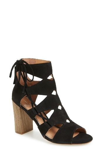 Women's Linea Paolo Hawley Cutout Sandal .5 M - Black