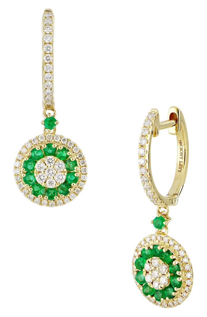Women's Bony Levy Diamond & Emerald Drop Earrings (trunk Show Exclusive)