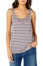 Women's Michael Stars Riviera Stripe Tank, Size - Pink