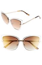 Women's Circus By Sam Edelman Satellite 55mm Cat Eye Sunglasses - Gold