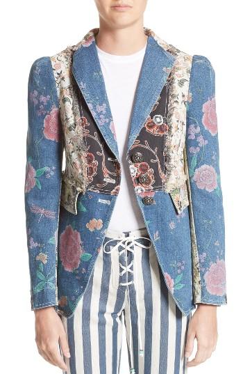 Women's Roberto Cavalli Patchwork Denim Blazer