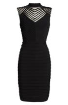 Women's Adrianna Papell Banded Sheath Dress - Black