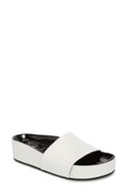 Women's Jane And The Shoe Kamila Platform Sport Slide M - White