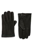 Men's Ted Baker London Roots Leather Driving Gloves /x-large - Black