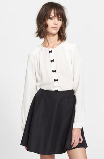 Kate Spade New York Bow Placket Silk