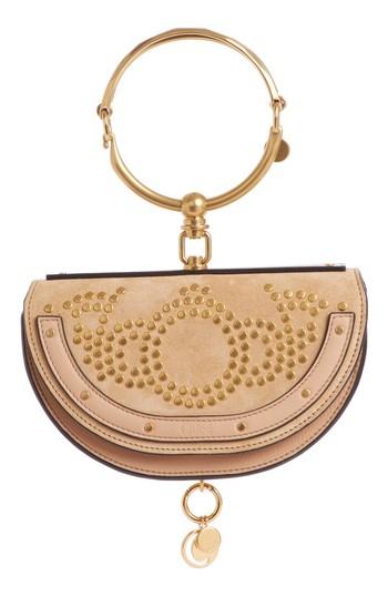 Chloe Small Nile Studded Suede & Leather Convertible Bag - Pink