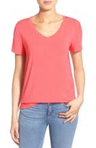 Women's Halogen Modal Jersey V-neck Tee - Coral