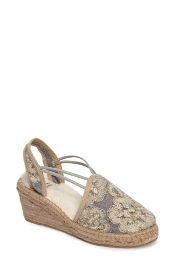 Women's Toni Pons Medan Faux Fur Lined Espadrille Wedge Eu - Grey