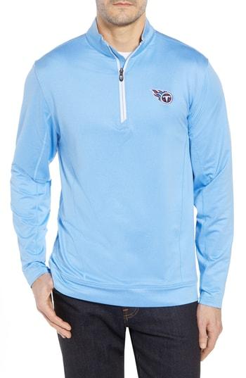 Men's Cutter & Buck Endurance Tennessee Titans Fit Pullover, Size Small - Blue