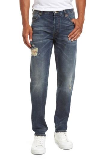 Men's French Connection Slim Fit Distressed Jeans - Blue