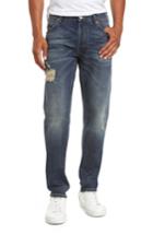Men's French Connection Slim Fit Distressed Jeans - Blue