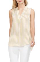 Women's Vince Camuto Stripe Sleeveless Blouse, Size - Beige