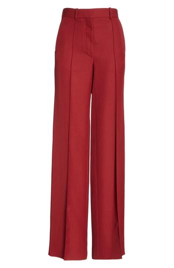 Women's Victoria Beckham Wide Leg Pants Us / 6 Uk - Red