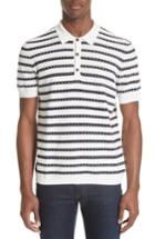 Men's Burberry Kinsley Stripe Knit Polo - White