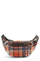 Topshop Callie Check Belt Bag - Orange