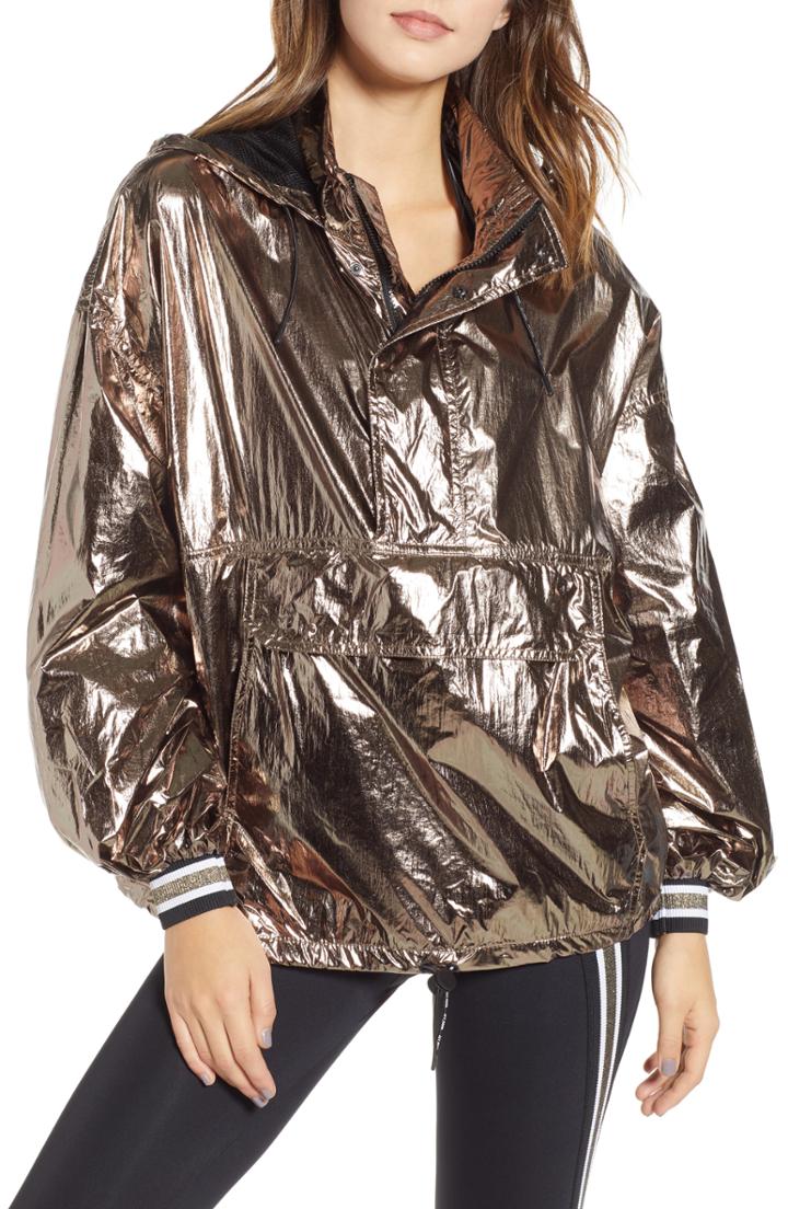 Women's Ivy Park Metallic Half Zip Pullover - Brown