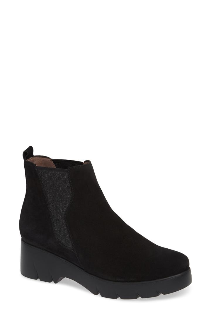 Women's Wonders Pull-on Chelsea Boot .5us / 38eu - Black