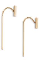 Women's Poppy Finch Tiny Bar Threader Earrings