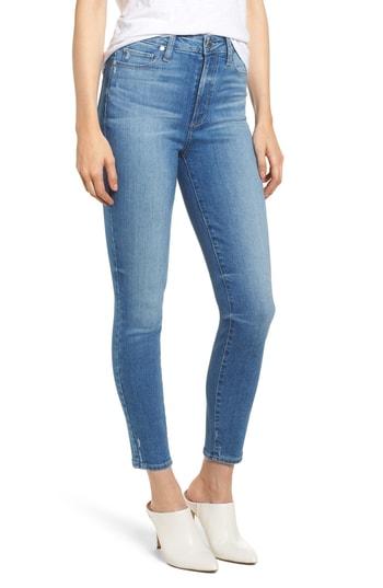 Women's Paige Transcend - Margot High Waist Ankle Ultra Skinny Jeans - Blue