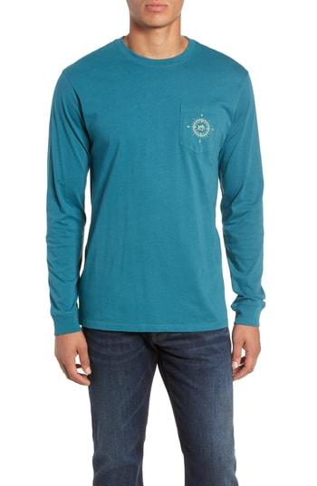 Men's Southern Tide Long Sleeve Compass T-shirt - Blue