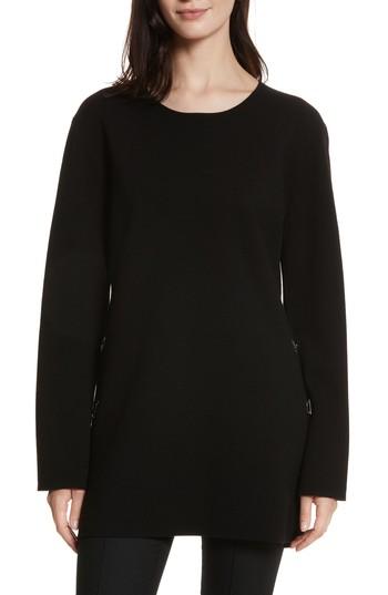 Women's Elizabeth And James Nola Grommet Tunic Sweater - Black