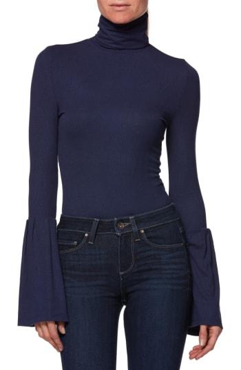 Women's Paige Kenzie Bell Sleeve Turtleneck - Blue