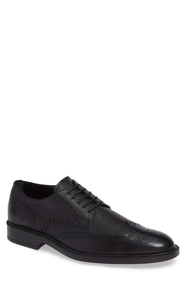 Men's Tod's Pebbled Wingtip Derby .5us / 8.5uk - Black