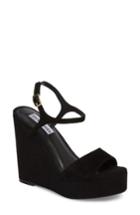Women's Steve Madden Truce Wedge Sandal .5 M - Black