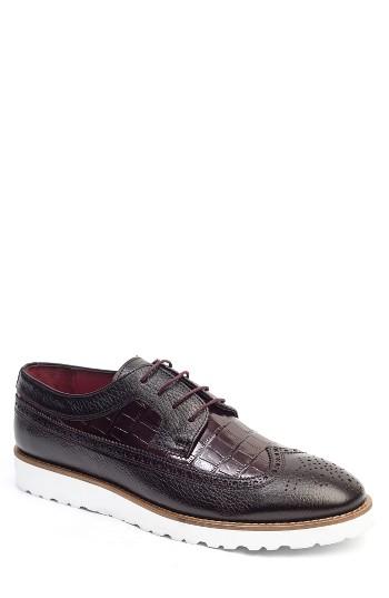 Men's Jared Lang Lugged Wingtip Eu - Burgundy