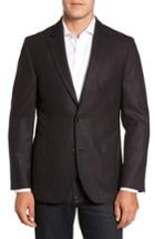 Men's Flynt Shadow Check Wool Sport Coat R - Black
