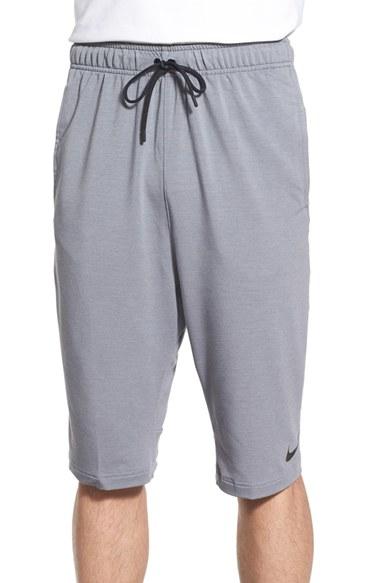 Men's Nike Dri-fit Fleece Training Shorts, Size - Grey