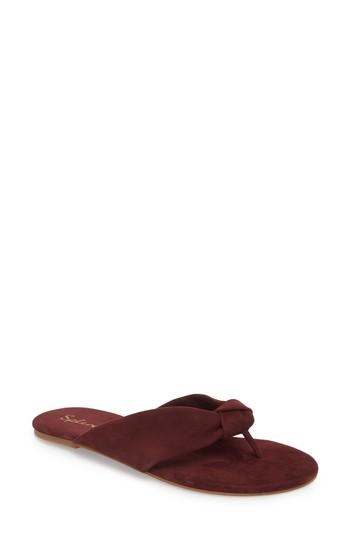 Women's Splendid Bridgette Knotted Flip Flop .5 M - Purple