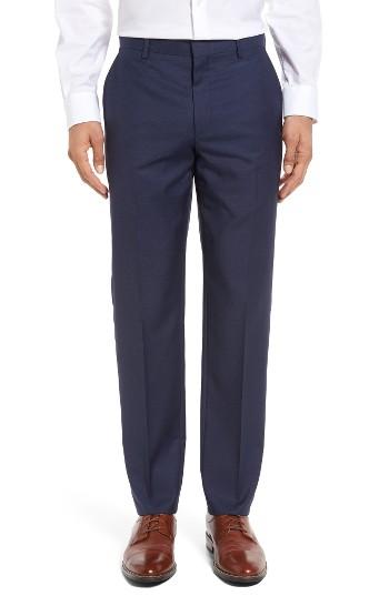 Men's Gi Capri Flat Front Solid Wool Trousers