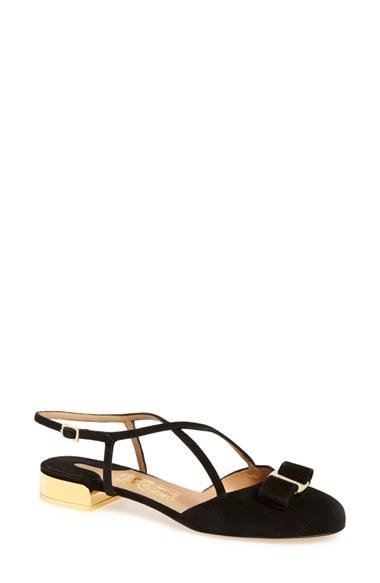 Women's Salvatore Ferragamo 'felma' Flat B - Black