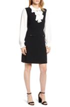 Women's Karl Lagerfeld Paris Ruffle Sweater Dress - Black