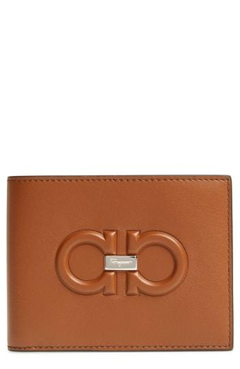 Men's Salvatore Ferragamo Firenze Logo Leather Wallet - Brown
