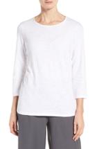 Women's Eileen Fisher Slubby Organic Cotton Jersey Top, Size - White