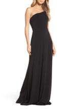 Women's Amsale One-shoulder Jersey Gown - Black
