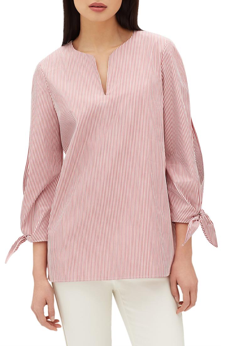 Women's Lafayette 148 New York Khloe Split Sleeve Blouse