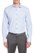 Men's 1901 Trim Fit Stripe Dot Dress Shirt - 32/33 - Blue