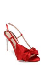 Women's Jewel Badgley Mischka Johanna Slingback Sandal M - Red