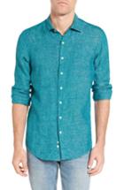 Men's Rodd & Gunn Norsewood Sports Fit Linen Sport Shirt - Green