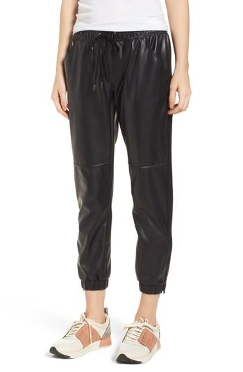 Women's David Lerner Ankle Zip Jogger Pants - Black