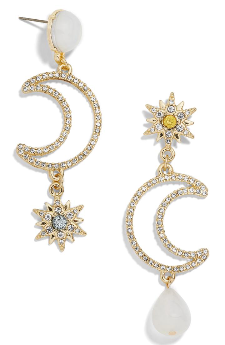 Women's Baublebar Pave Star & Moon Drop Earrings