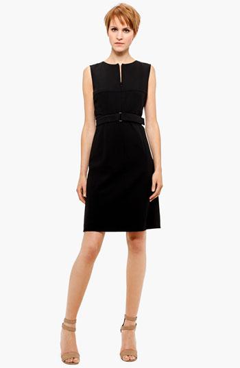 Women's Akris Punto Belted Zip Front Wool Dress