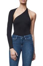Women's Good Body Asymmetrical Bodysuit - Black