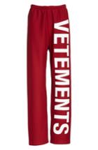 Women's Vetements Logo Sweatpants - Red